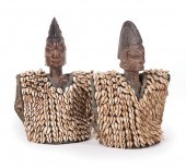 TWO AFRICAN CARVED WOOD IBEJI