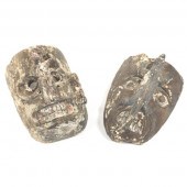 TWO AFRICAN CARVED WOODEN TRIB