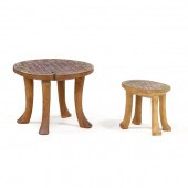 TWO AFRICAN KAMBA CHECKERBOARD