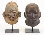 TWO AFRICAN MAKONDE HELMET MAS