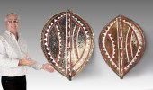 TWO AFRICAN MASAI SHIELDS appr