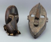 TWO AFRICAN MASKS 20TH CENTURY