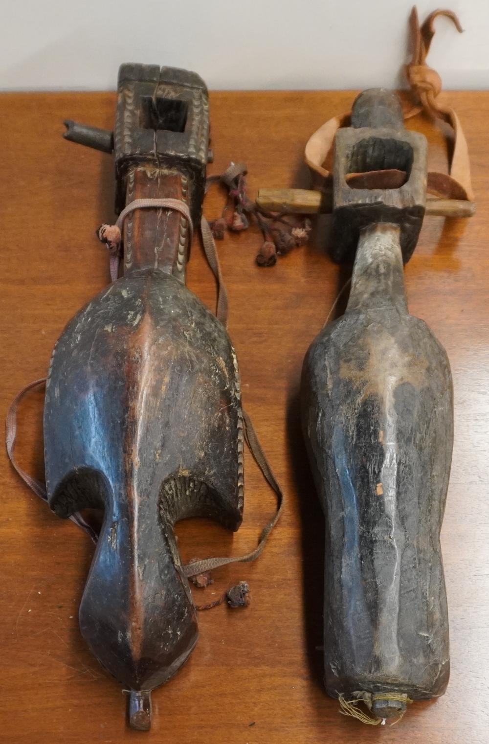 TWO AFRICAN OR OCEANIC WOOD