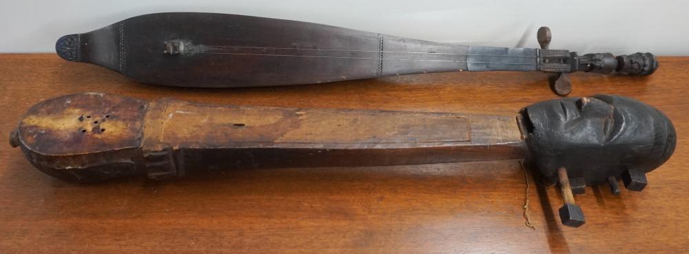 TWO AFRICAN OR OCEANIC WOOD