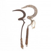 TWO AFRICAN SENGESE SICKLE THR