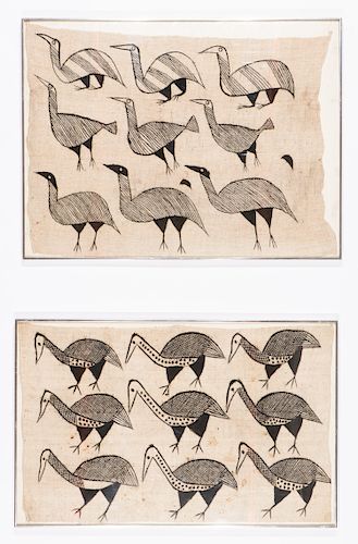 TWO AFRICAN TEXTILES WITH