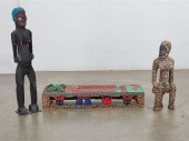 TWO AFRICAN TRIBAL BEADED FIGU