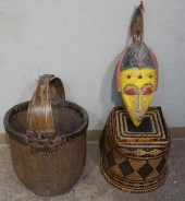 TWO AFRICAN/OCEANIC BASKETS AN