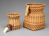 Two Agnes Welch oak split bask