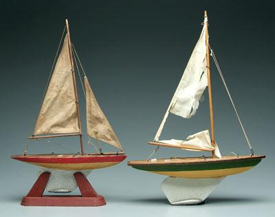 Two Ailsa pond yachts: wood and