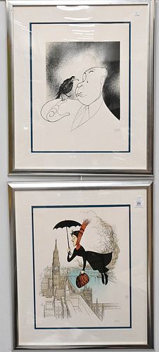 TWO AL HIRSCHFELD LITHOGRAPHS, TO