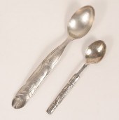Two Alaskan Indian spoons; eng