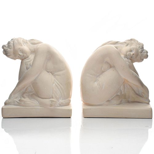 TWO ALLEGORICAL ART DECO BATHING