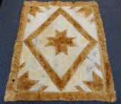 TWO ALPACA PIECED COVERS, EACH