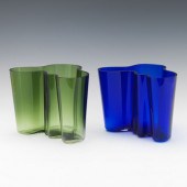 TWO ALVAR AALTO "SAVORY" GLASS