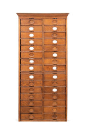 TWO AMBERG OAK VERTICAL FILING