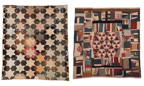 TWO AMERICAN APPLIQUE QUILTS19th