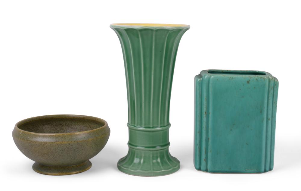 TWO AMERICAN ART POTTERY VASES