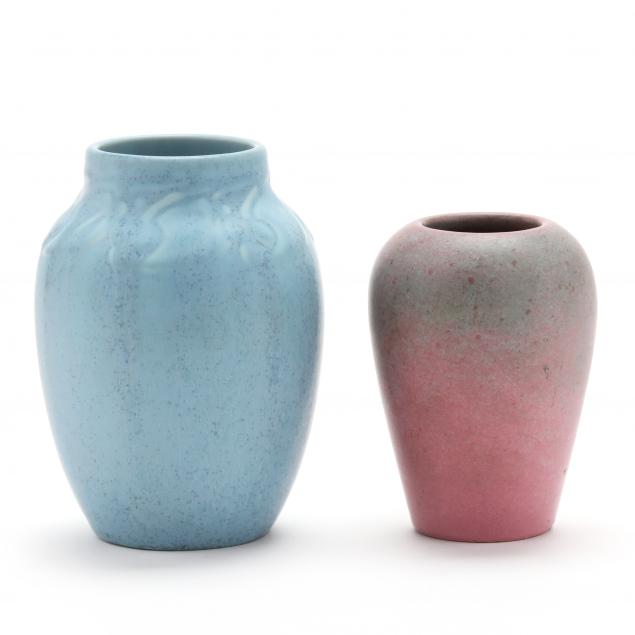 TWO AMERICAN ART POTTERY VASES