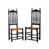 TWO AMERICAN BANISTER BACK CHA