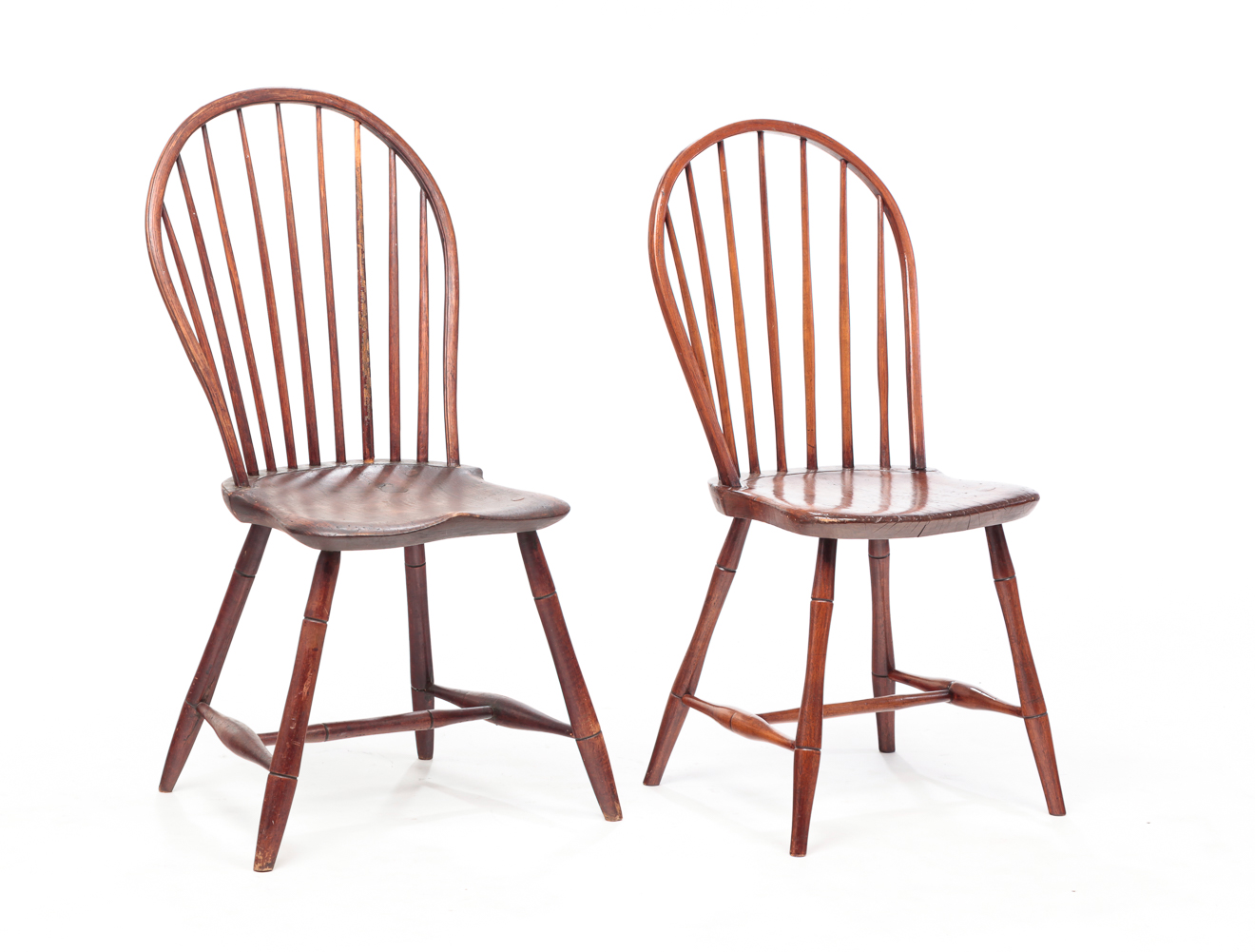 TWO AMERICAN BOWBACK WINDSOR SIDE