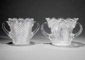TWO AMERICAN BRILLIANT CUT GLA