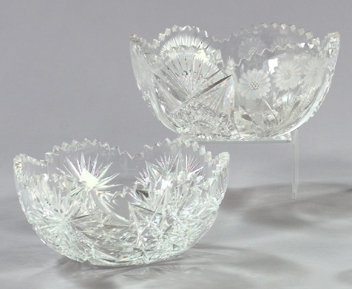 Two American Brilliant-Cut Glass