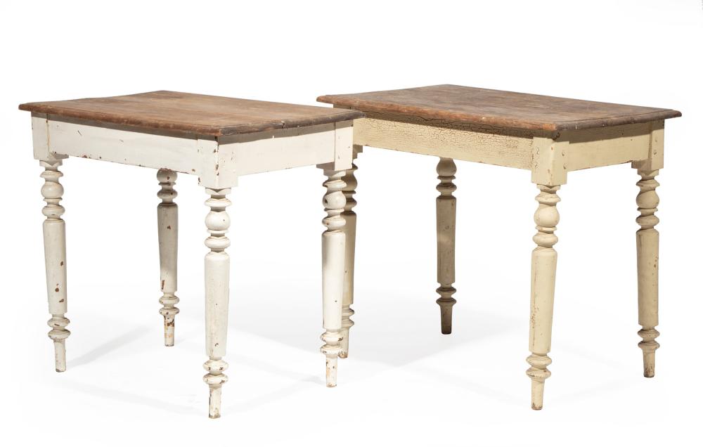 TWO AMERICAN CARVED AND PAINTED