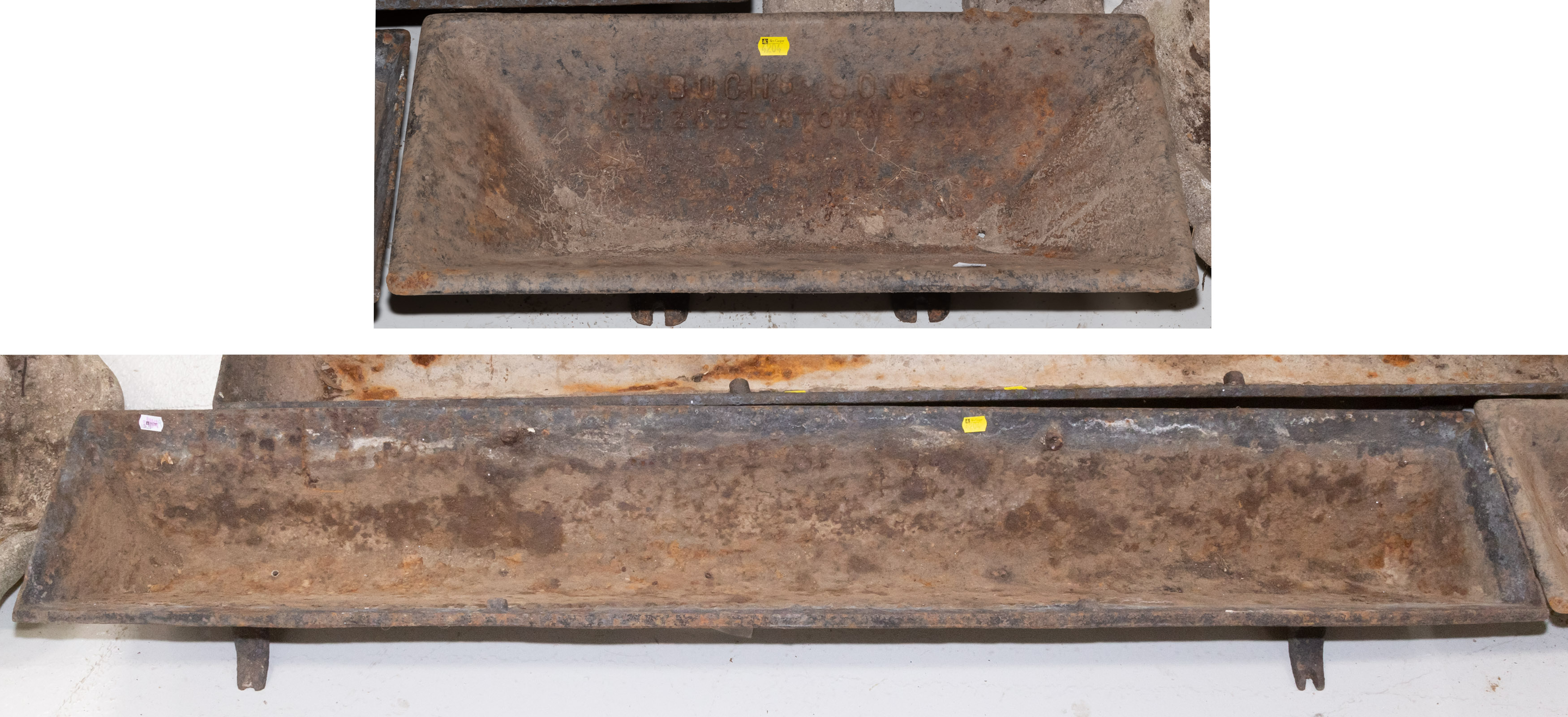 TWO AMERICAN CAST IRON FEEDING