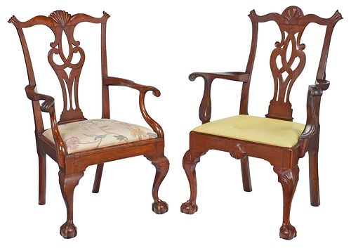 TWO AMERICAN CHIPPENDALE