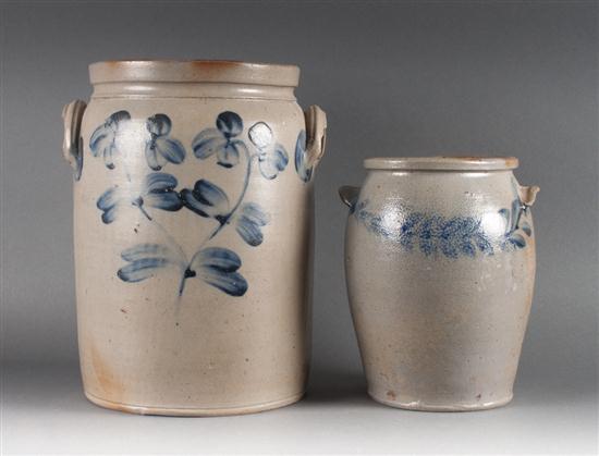 Two American cobalt decorated