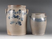 Two American cobalt decorated