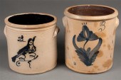 Two American cobalt decorated