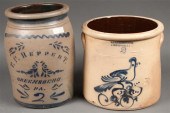 Two American cobalt decorated