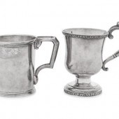 Two American Coin Silver Mugs