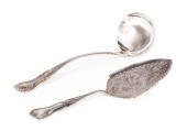 TWO AMERICAN COIN SILVER SERVI