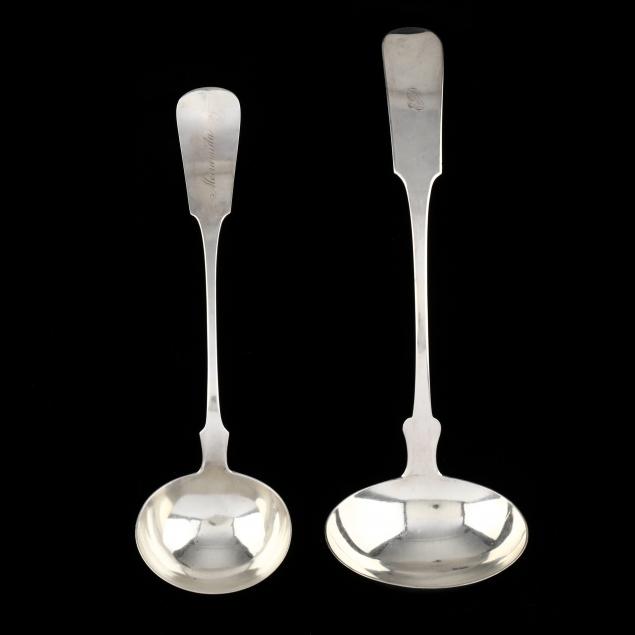 TWO AMERICAN COIN SILVER SOUP