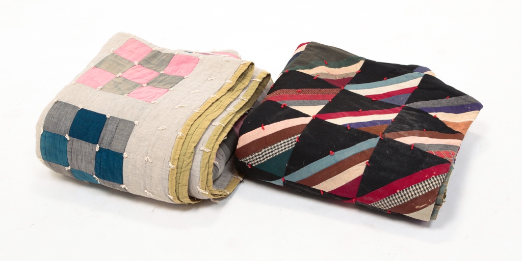 TWO AMERICAN COMFORTERS. Early 20th