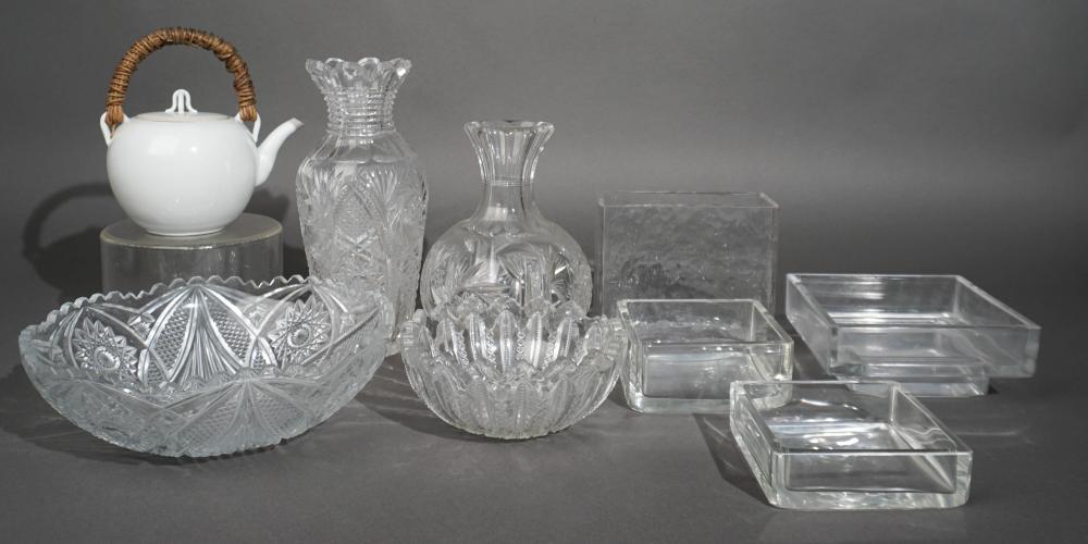 TWO AMERICAN CUT CRYSTAL BOWLS, A