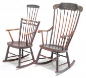 TWO AMERICAN DECORATED ROCKING