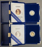 TWO AMERICAN EAGLE 1988 1/10 O