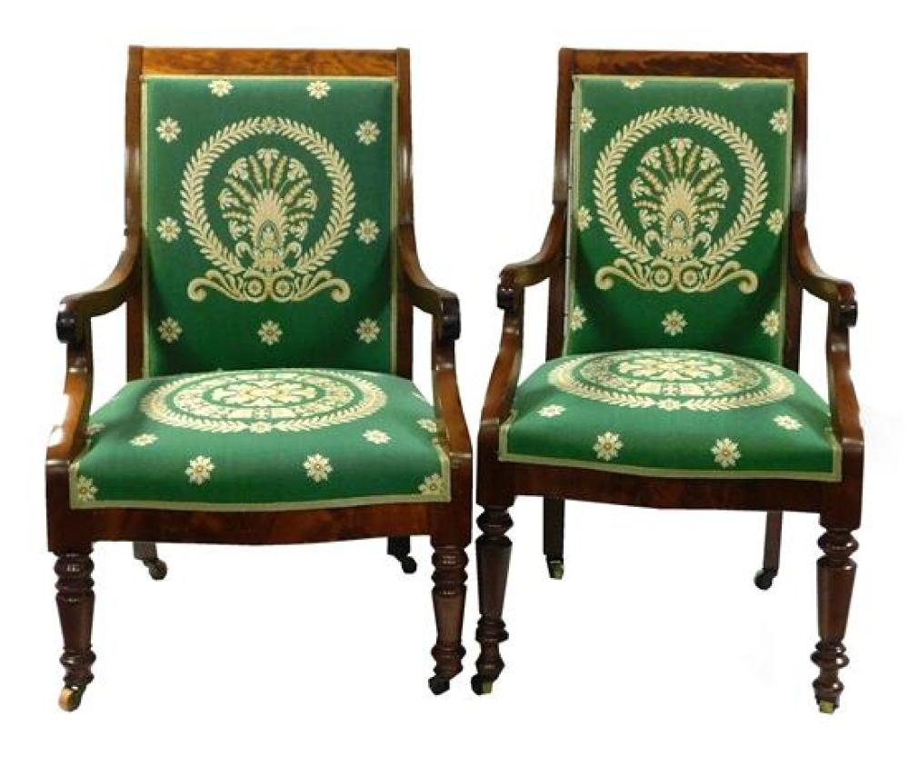 TWO AMERICAN EMPIRE MAHOGANY OPEN