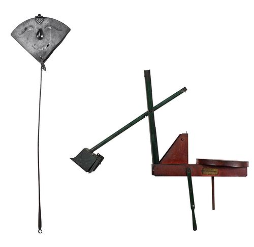 TWO AMERICAN FOLK ART METAL