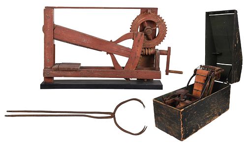 TWO AMERICAN FOLK ART SALESMAN'S