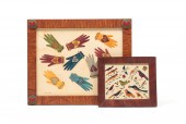 TWO AMERICAN FOLKSY FRAMED PIE