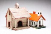 TWO AMERICAN FOLKSY HOUSES. Fi