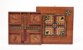TWO AMERICAN GAMEBOARDS. Late