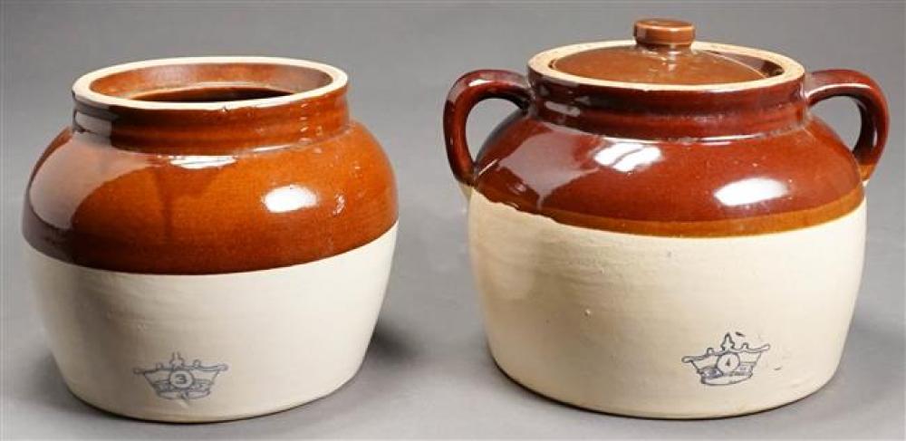 TWO AMERICAN GLAZED CERAMIC JUGSTwo