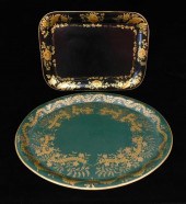 TWO AMERICAN HAND-PAINTED TOLE