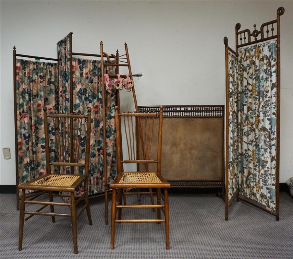 TWO AMERICAN HICKORY THREE-PANEL